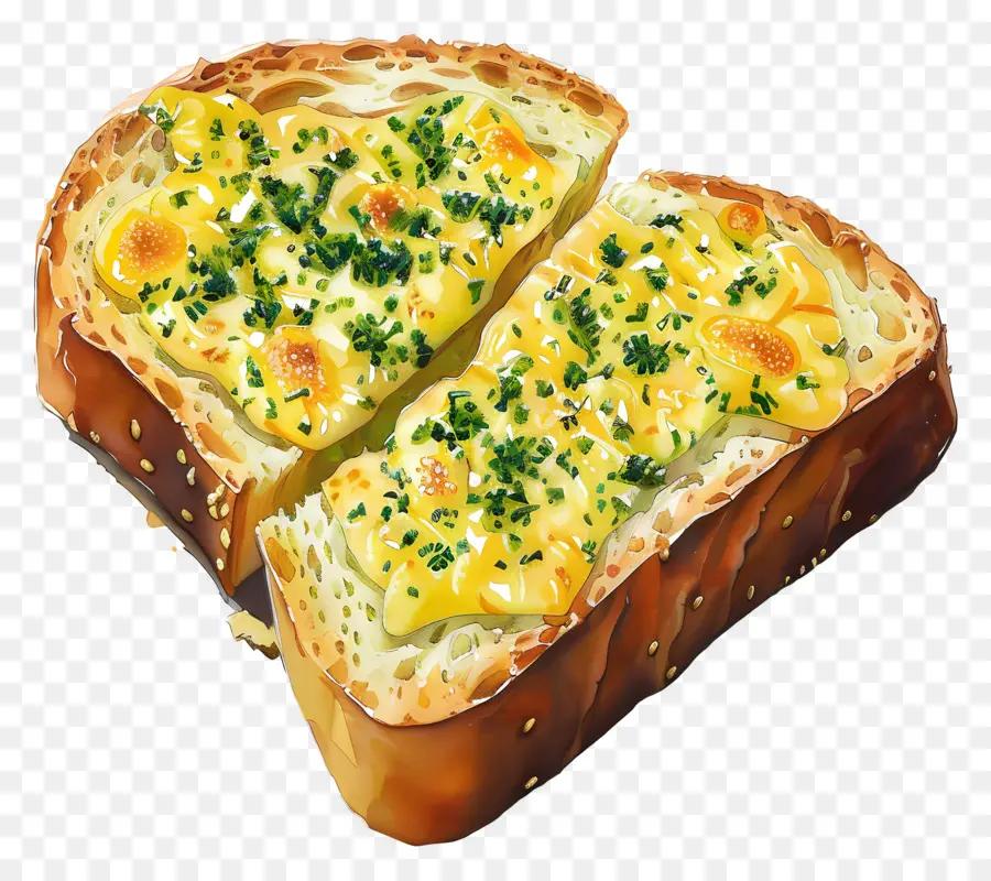 Pan De Ajo，Tostadas De Queso PNG