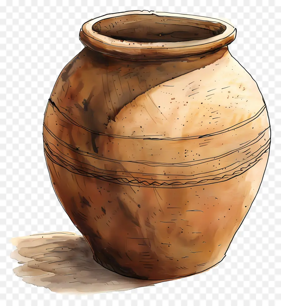 Olla De Barro，Marrón PNG