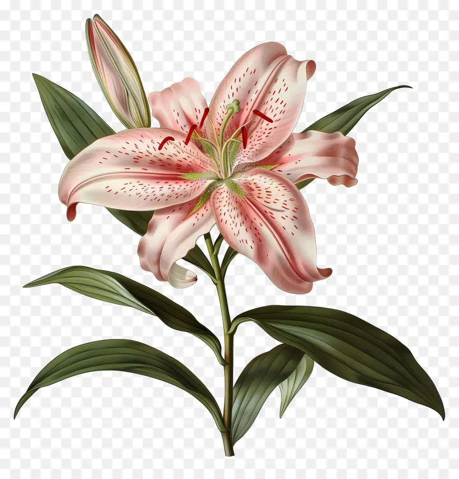 Lirio Rosa，Lirio Blanco PNG