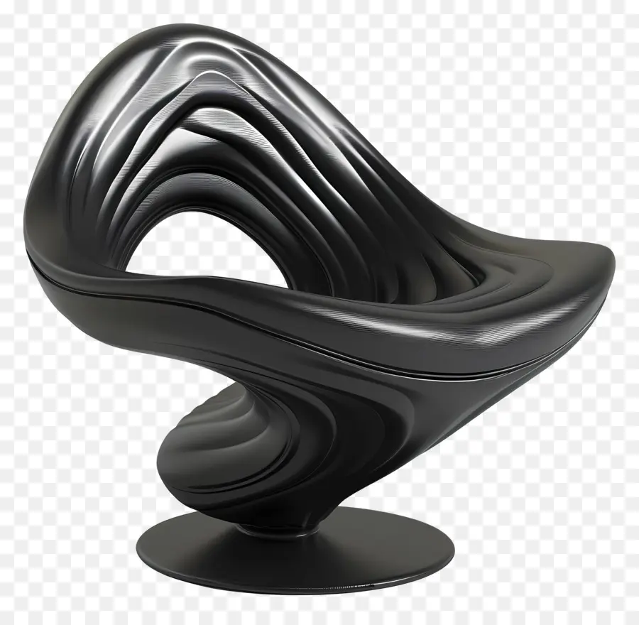 Silla Negra，Sillón Moderno PNG