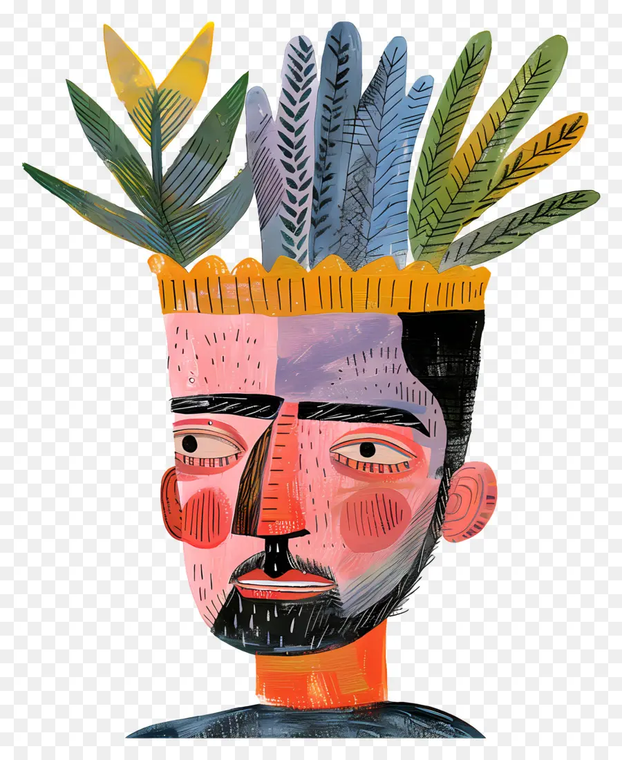 Plantador Principal，Arte De La Cara Abstracta PNG