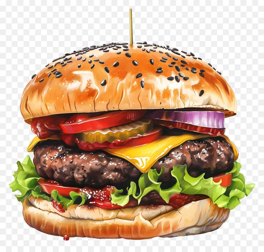 Hamburguesa，Hamburguesa Con Queso PNG