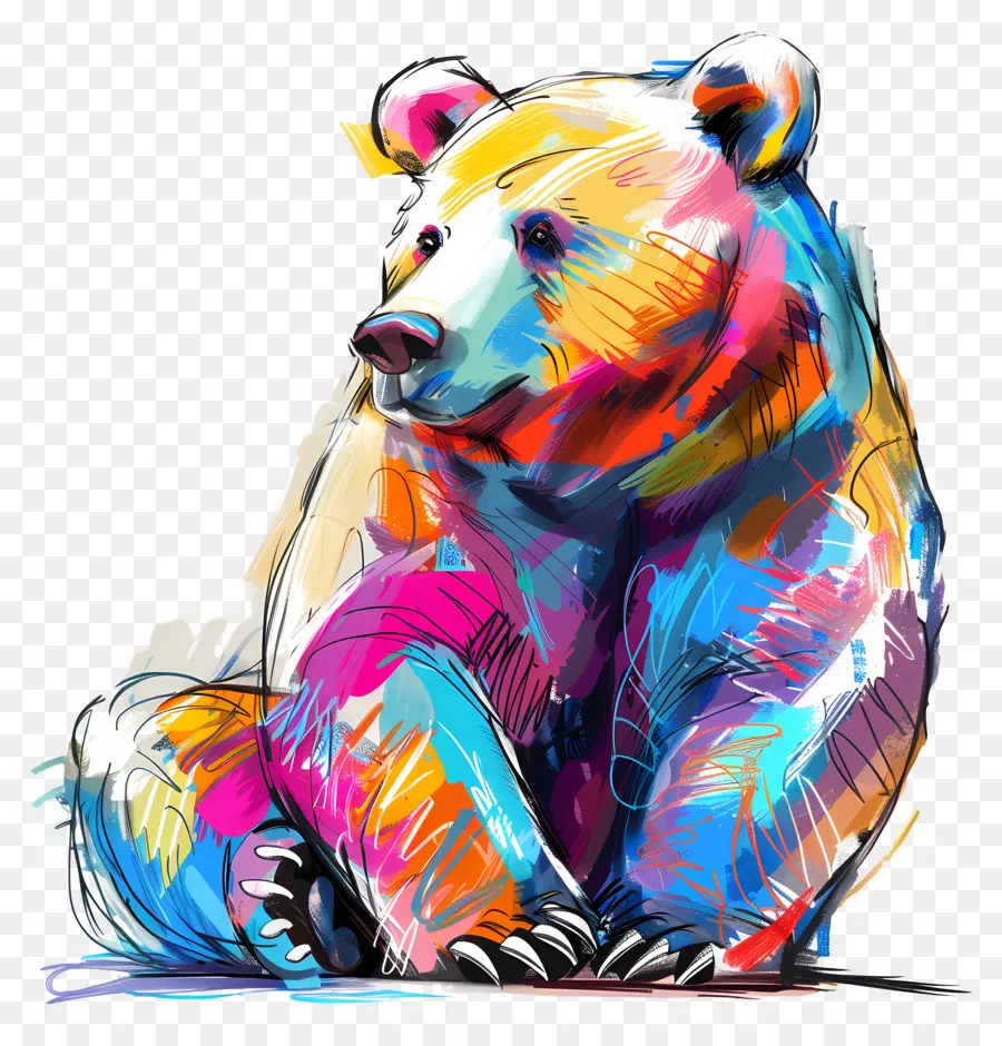 Oso，Oso Colorido PNG