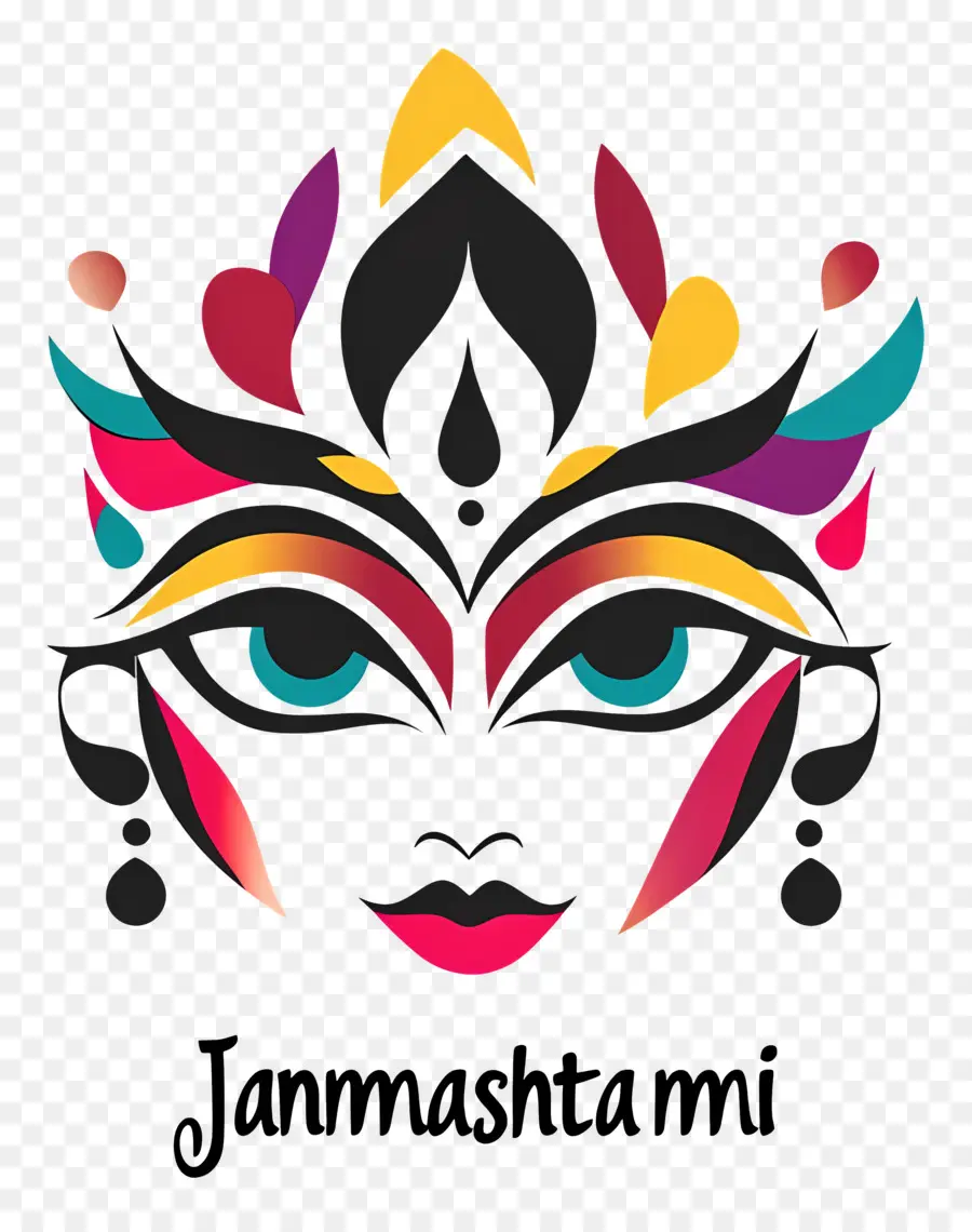 Janmashtami，Janmashtami Face Art PNG