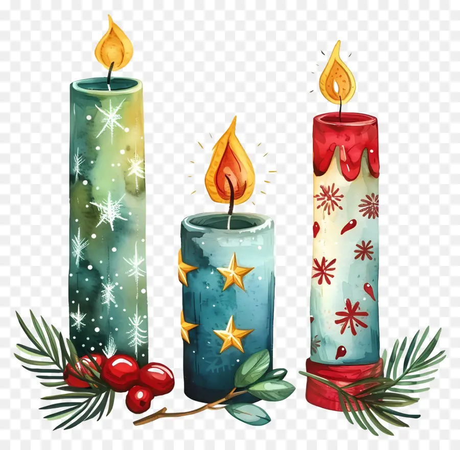 Velas De Navidad，Velas PNG