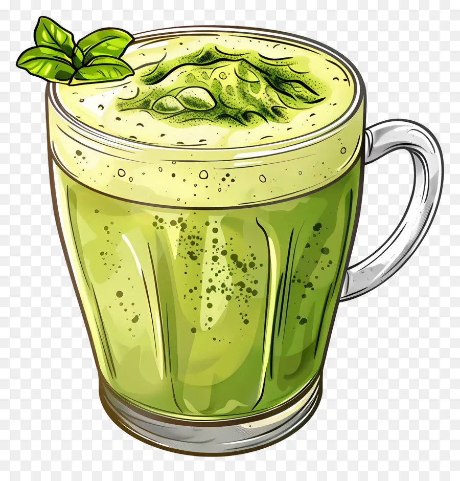 Beber Té Matcha，Batido PNG