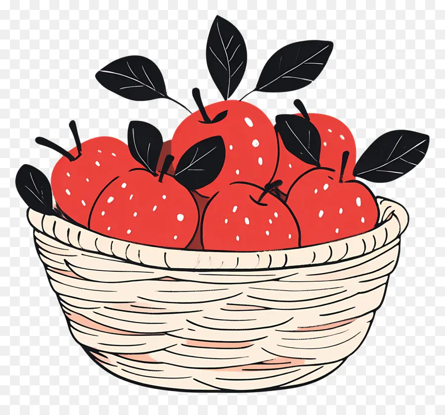 La Manzana De La Cesta，Las Manzanas Rojas PNG