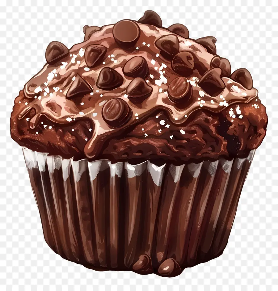 Muffin De Chocolate Doble，Muffin De Chocolate PNG