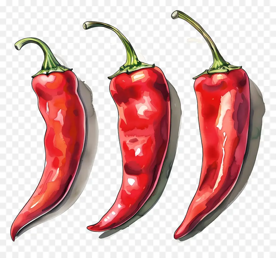 Ají，Pimientos De Chile Rojo PNG