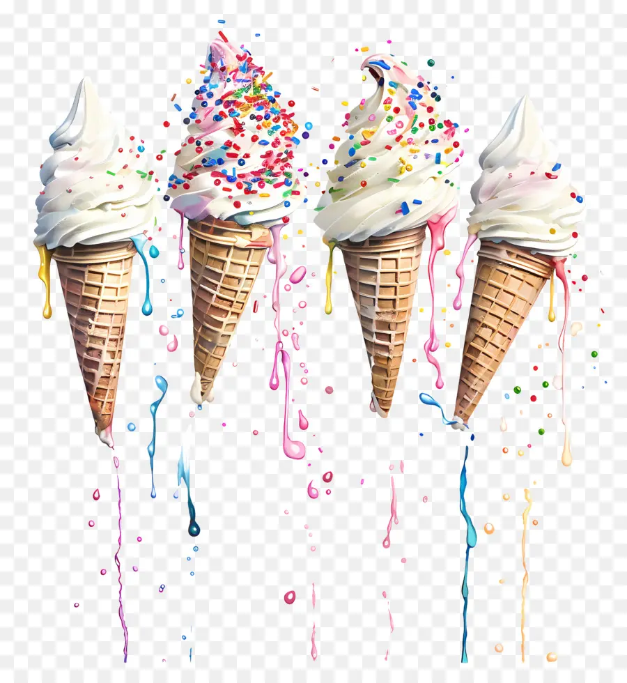 Chispas De Helado，Conos De Helado PNG