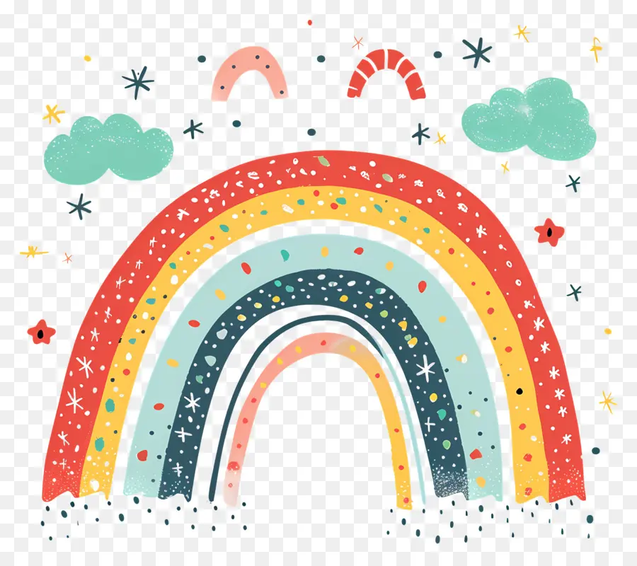 Arcoiris De Dibujos Animados，Arcoíris PNG