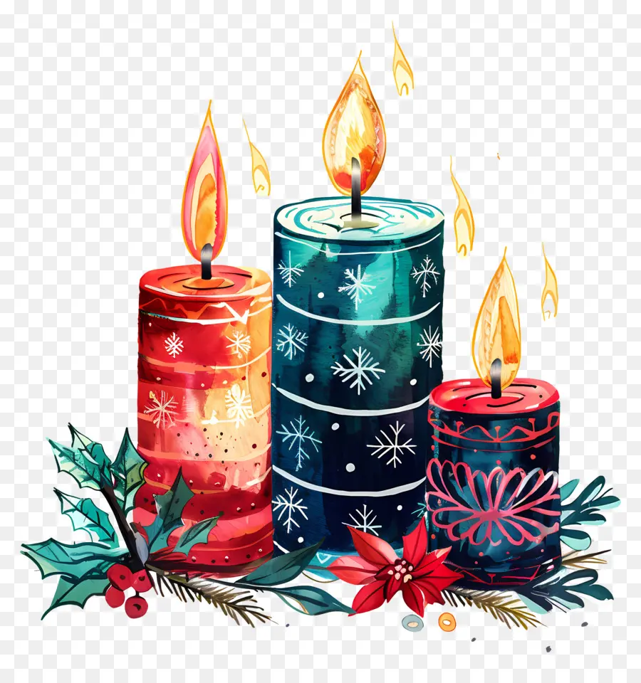 Velas De Navidad，Velas PNG