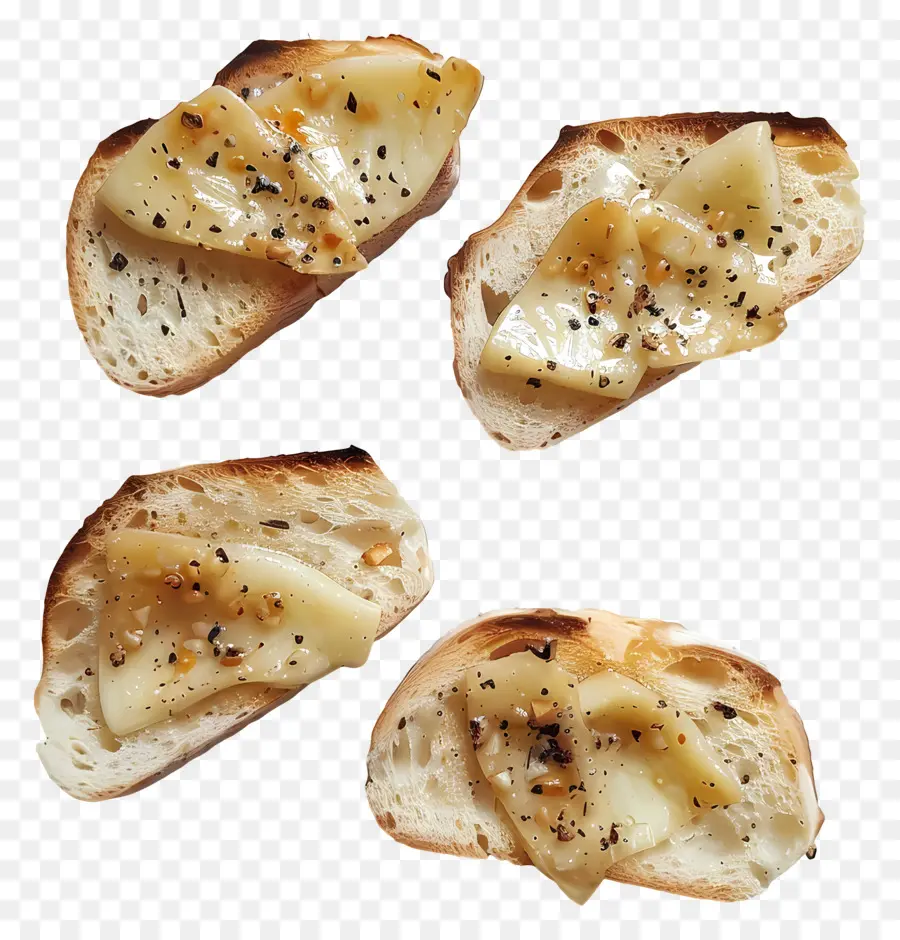 Pan De Ajo，Tostadas De Queso PNG