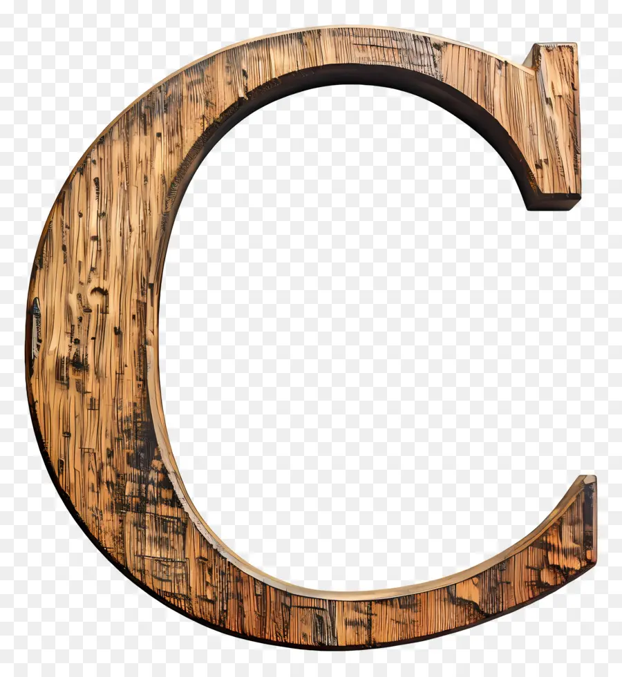 Carta C，Carta De Madera C PNG