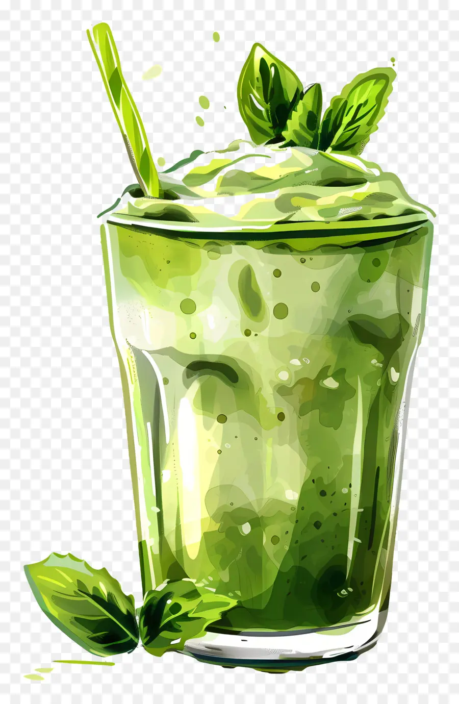 Bebida Matcha，Bebida Verde PNG