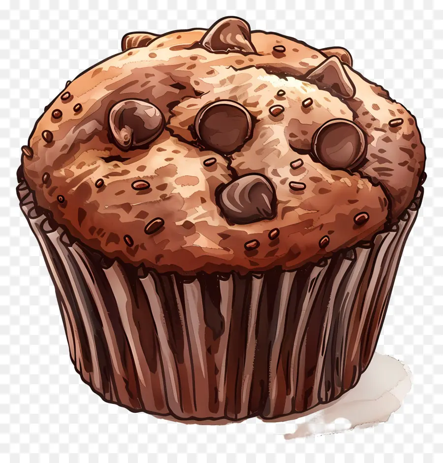 Muffin De Chocolate Doble，Muffin De Chocolate PNG