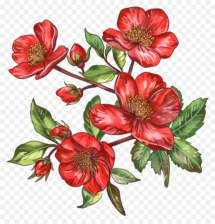 Flores De Rosa，Las Flores De Color Rojo PNG