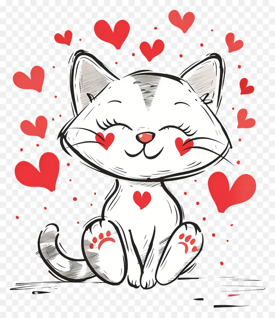 Gato De Dibujos Animados，Lindo Gato PNG