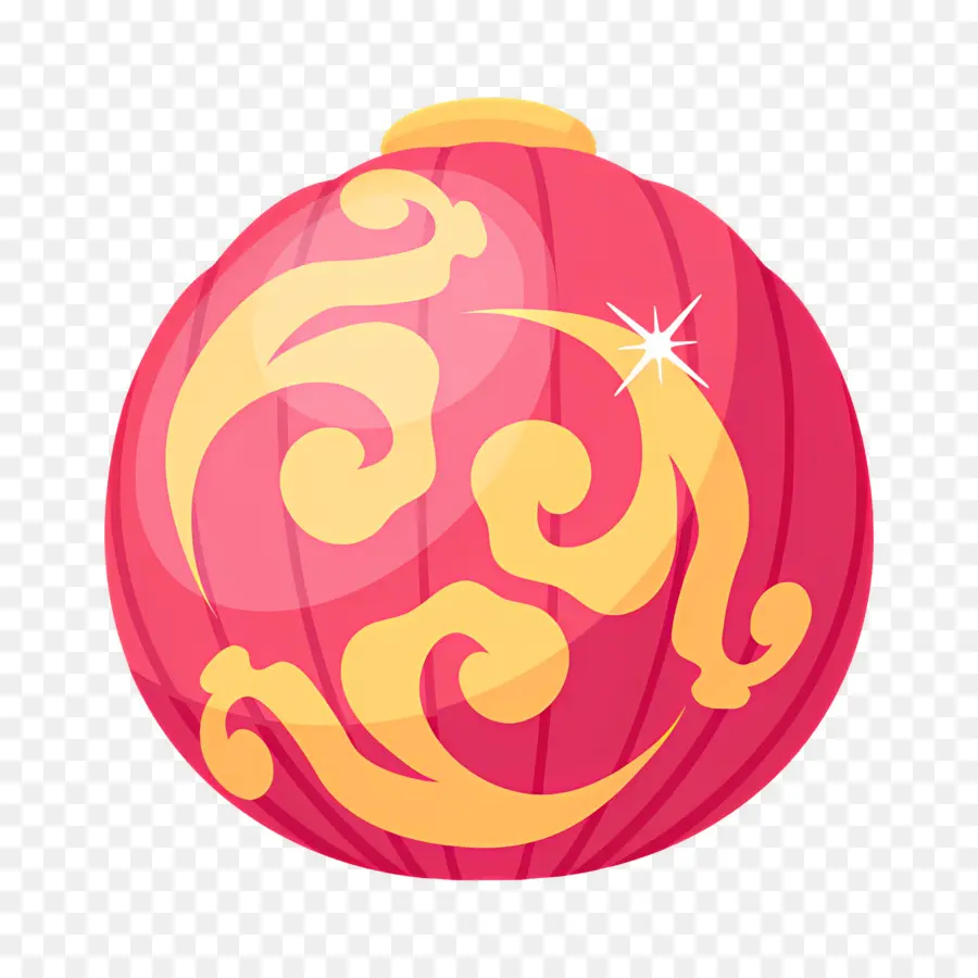 Bola De Navidad，Linterna Roja PNG