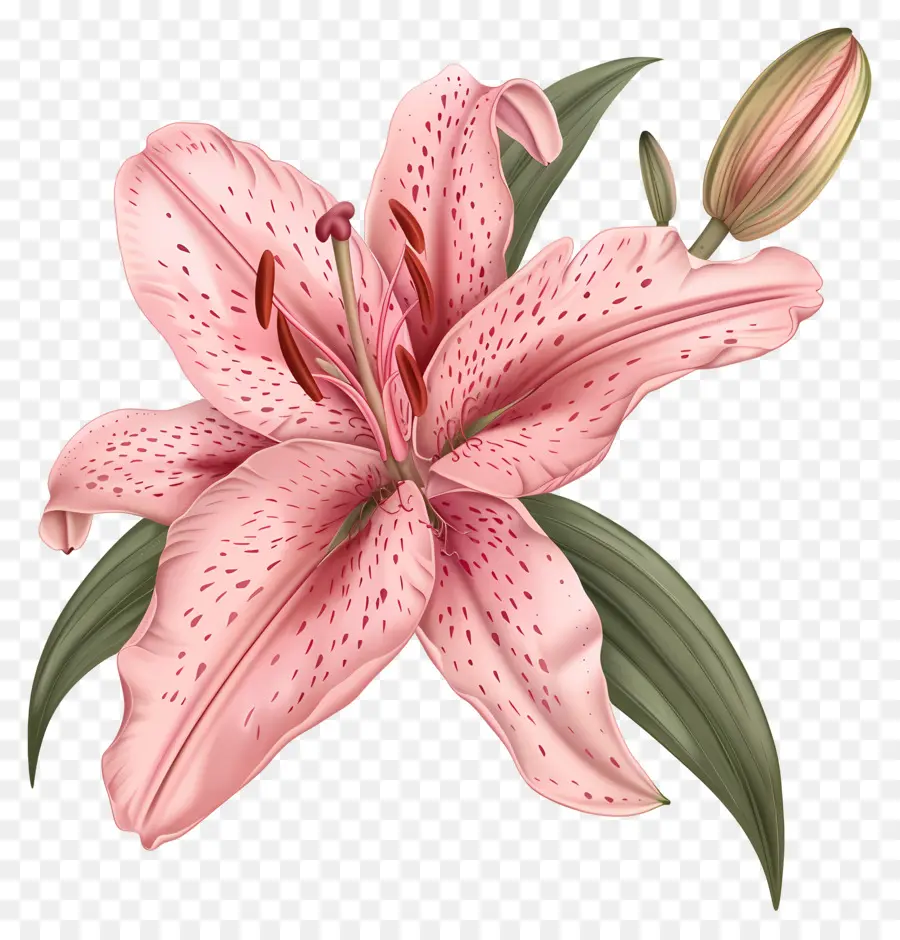 Flor De Lirio Rosa，Naranja Lily PNG