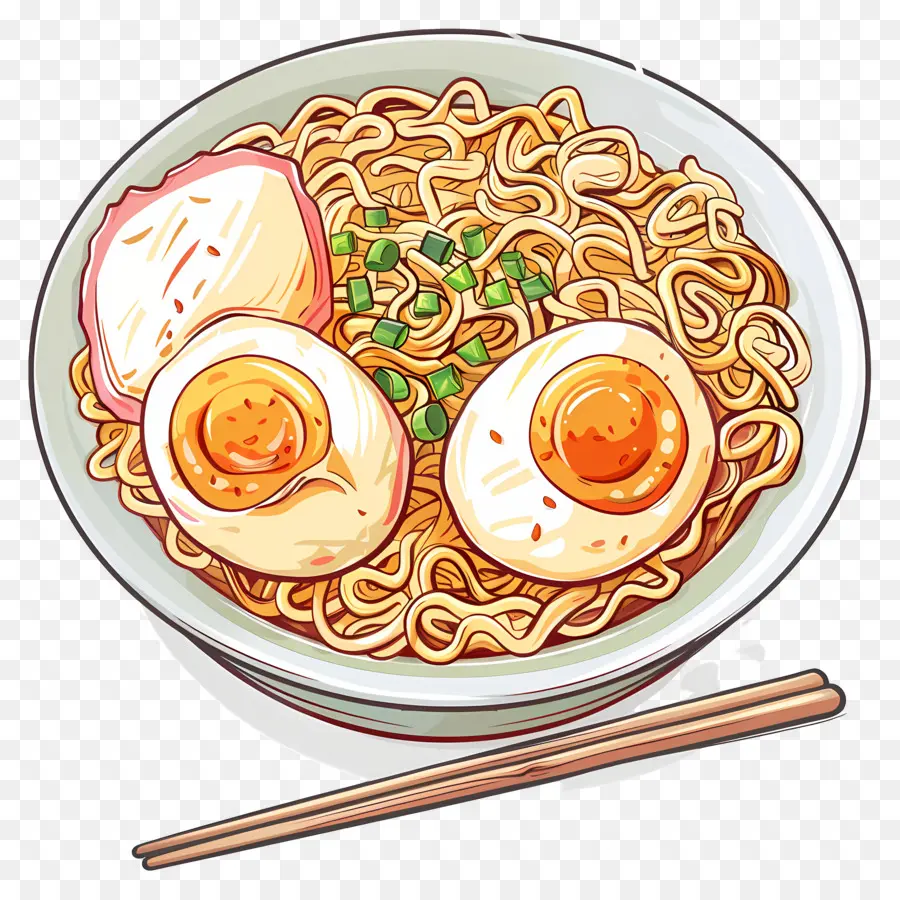 Fideos Instantáneos，Plato De Ramen PNG