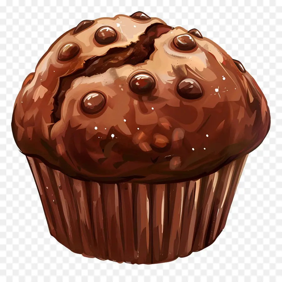 Muffin De Chocolate Doble，Muffin De Chocolate PNG