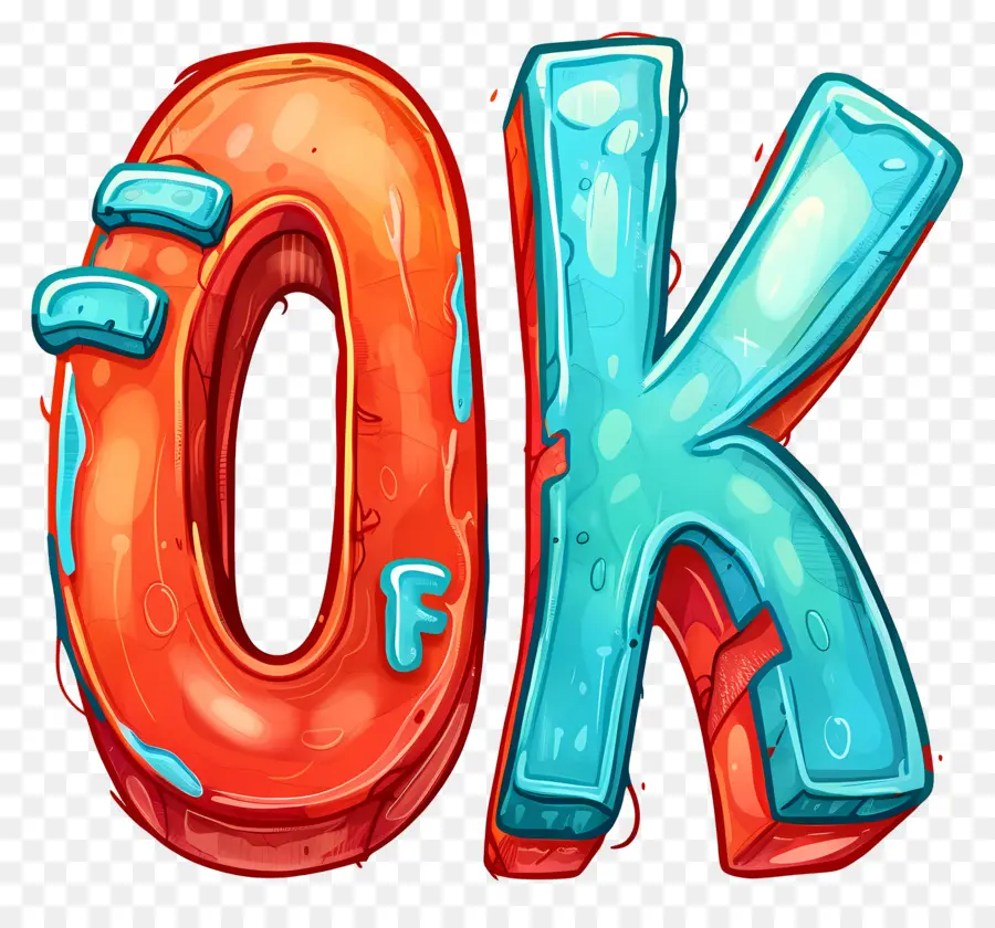 Carta Ok，Ok Letters PNG