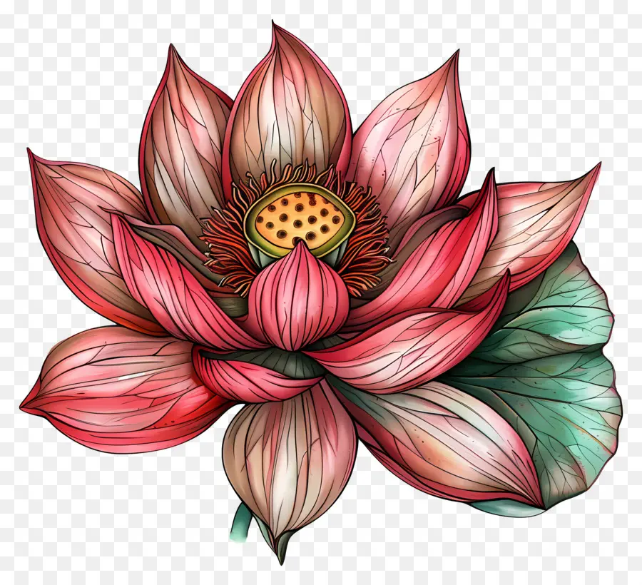 Flor De Loto，Loto De Color Rosa PNG