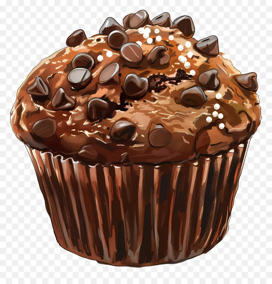 Muffin De Chocolate Doble，Muffin De Chocolate PNG