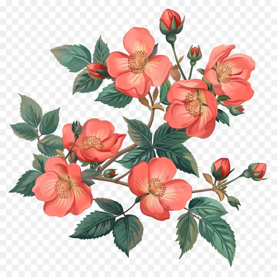 Flores De Rosa，Las Flores De Color Rojo PNG