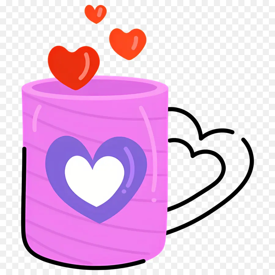 Pausa Para El Café，Taza De Corazón PNG