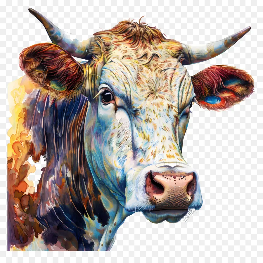 Vaca，Vaca Colorida PNG