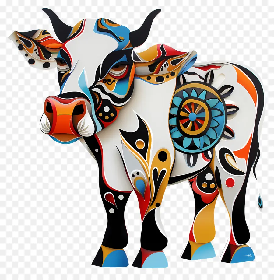 Vaca，Vaca Colorida PNG