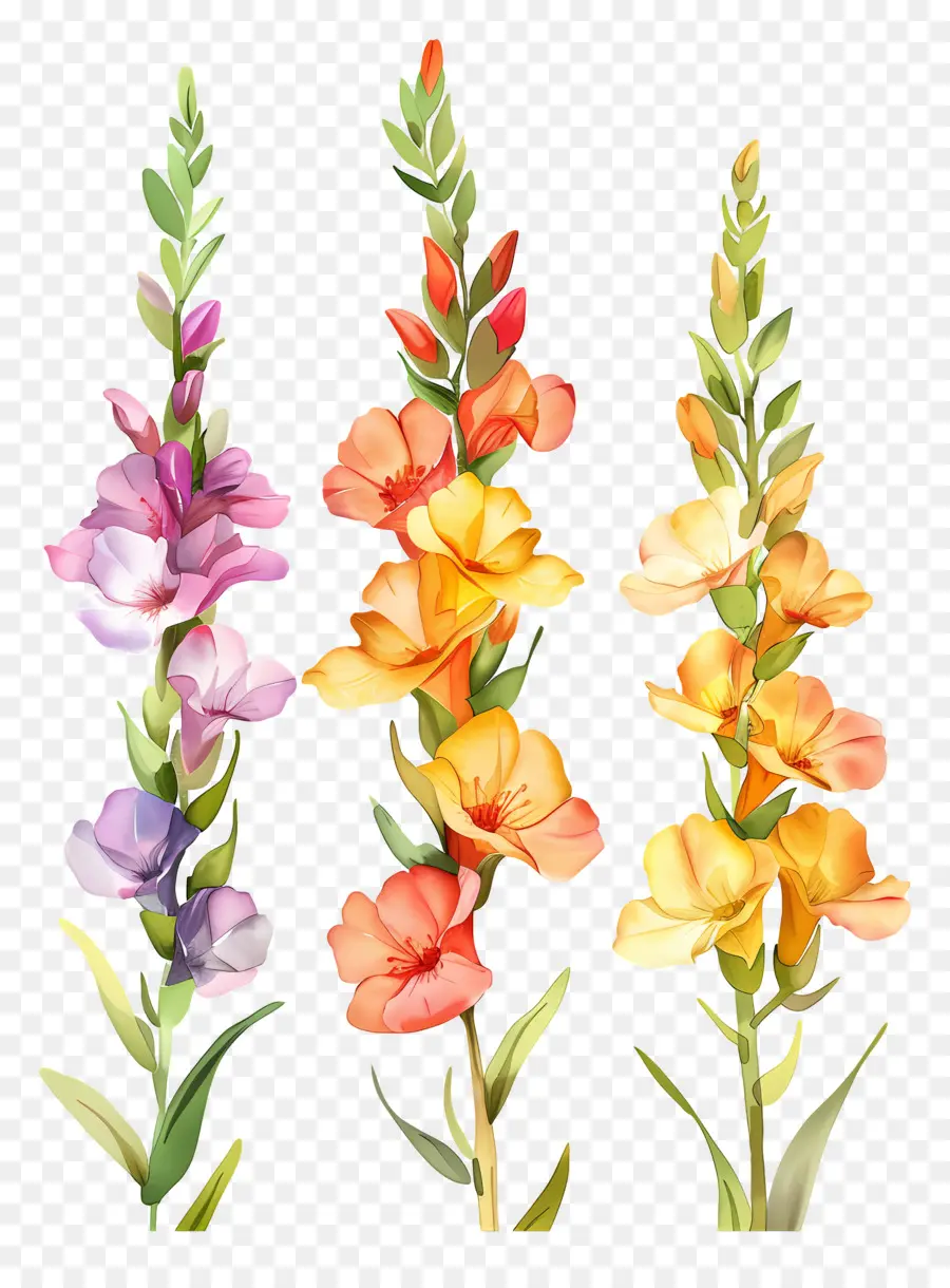 Flores De Snapdragon，Flores De Colores PNG