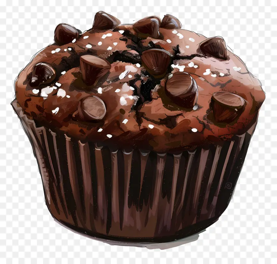 Muffin De Chocolate Doble，Muffin De Chocolate PNG