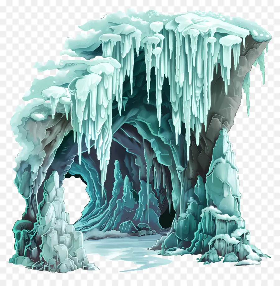 Cava De Estalactita，La Cueva De Hielo PNG