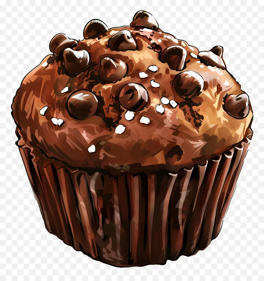 Muffin De Chocolate Doble，Muffin De Chocolate PNG