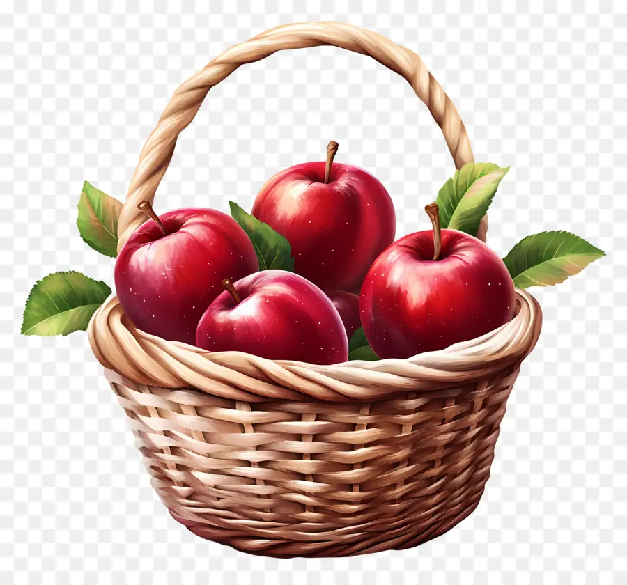 La Manzana De La Cesta，Las Manzanas Rojas PNG