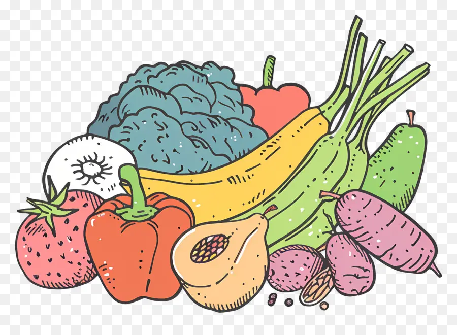 Frutas De Verduras，Vegetales Coloridos PNG