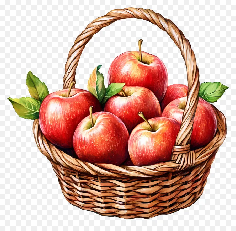 La Manzana De La Cesta，Las Manzanas Rojas PNG