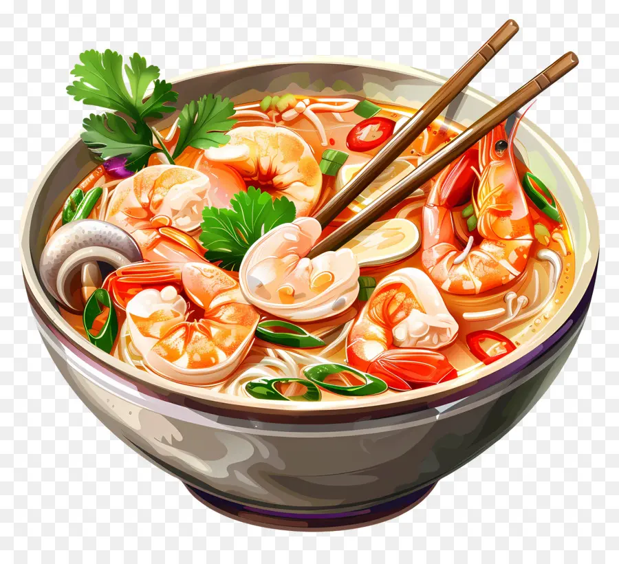 Tom Yum Goong，Tazón De Fideos PNG