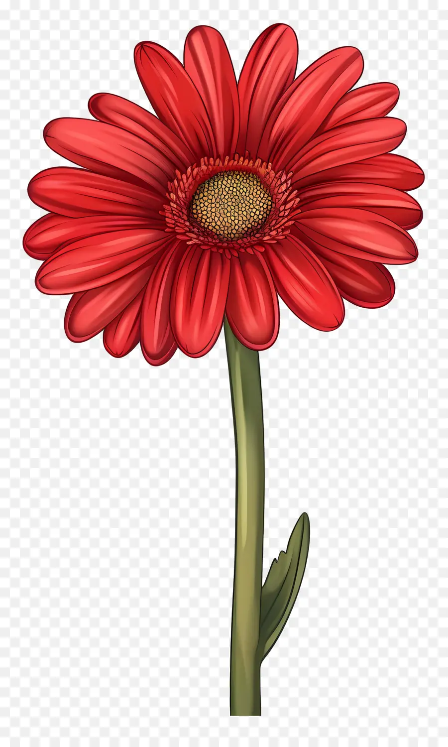 Gerbera Roja，Flor Roja PNG