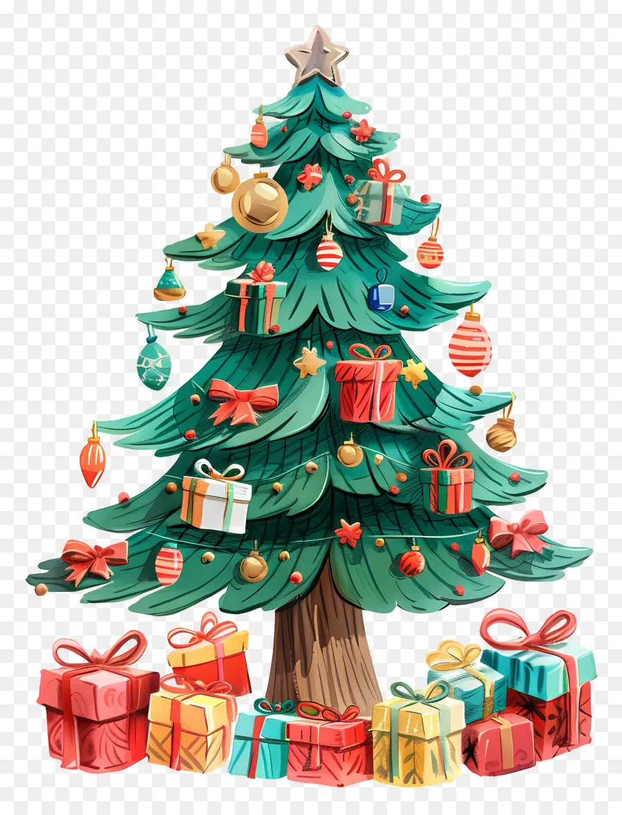 árbol De Navidad，árbol De Navidad Decorado PNG