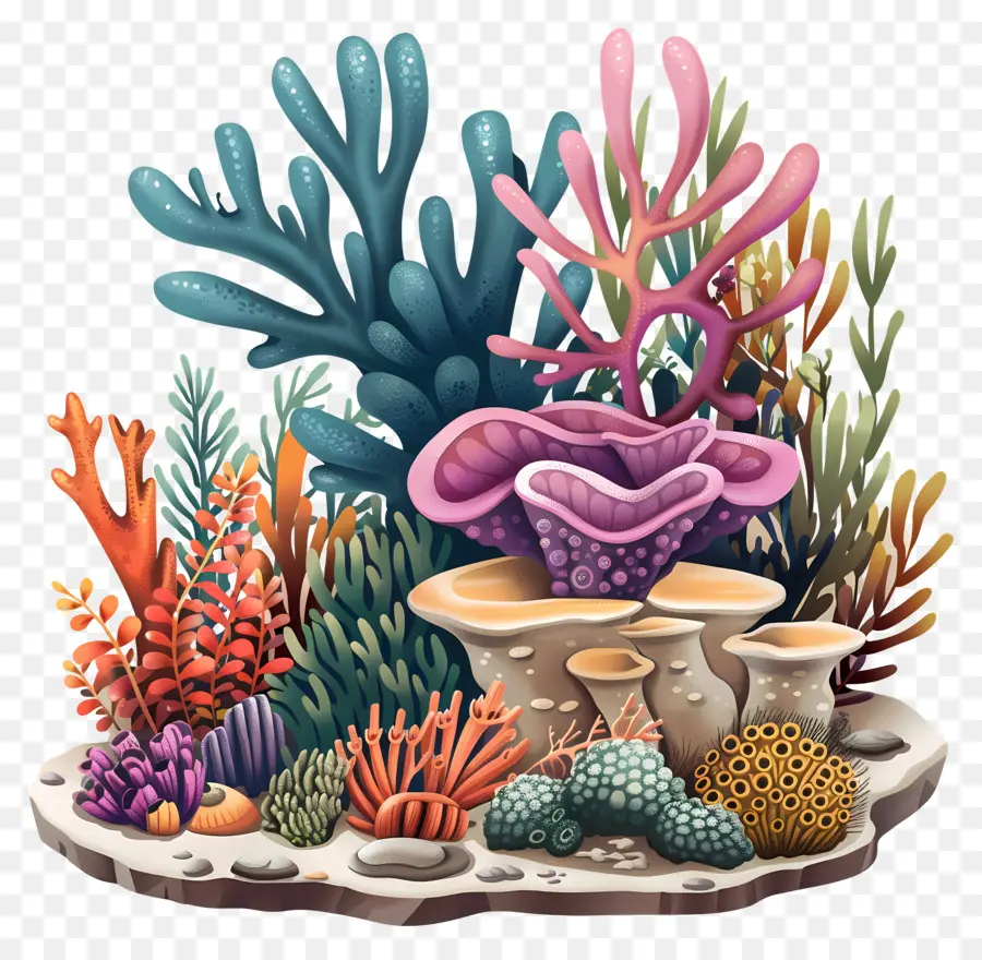 Los Arrecifes De Coral，Coral De Coral Colorido PNG