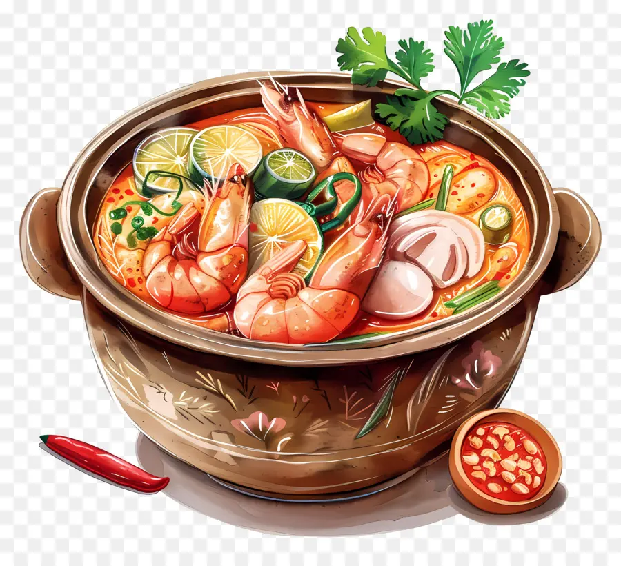 Tom Yum Goong，Sopa De Camarones PNG