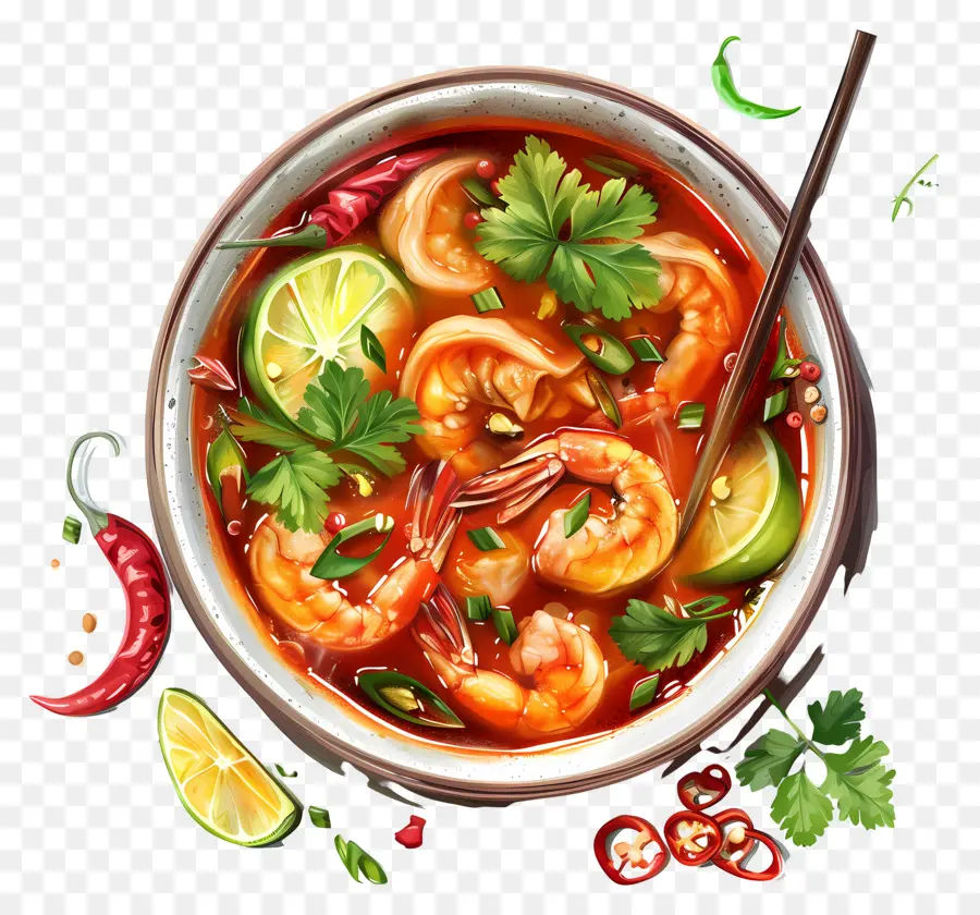 Tom Yum Goong，Sopa De Camarones PNG