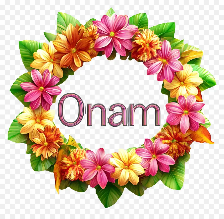 Onam，Corona De Flores De Onam PNG