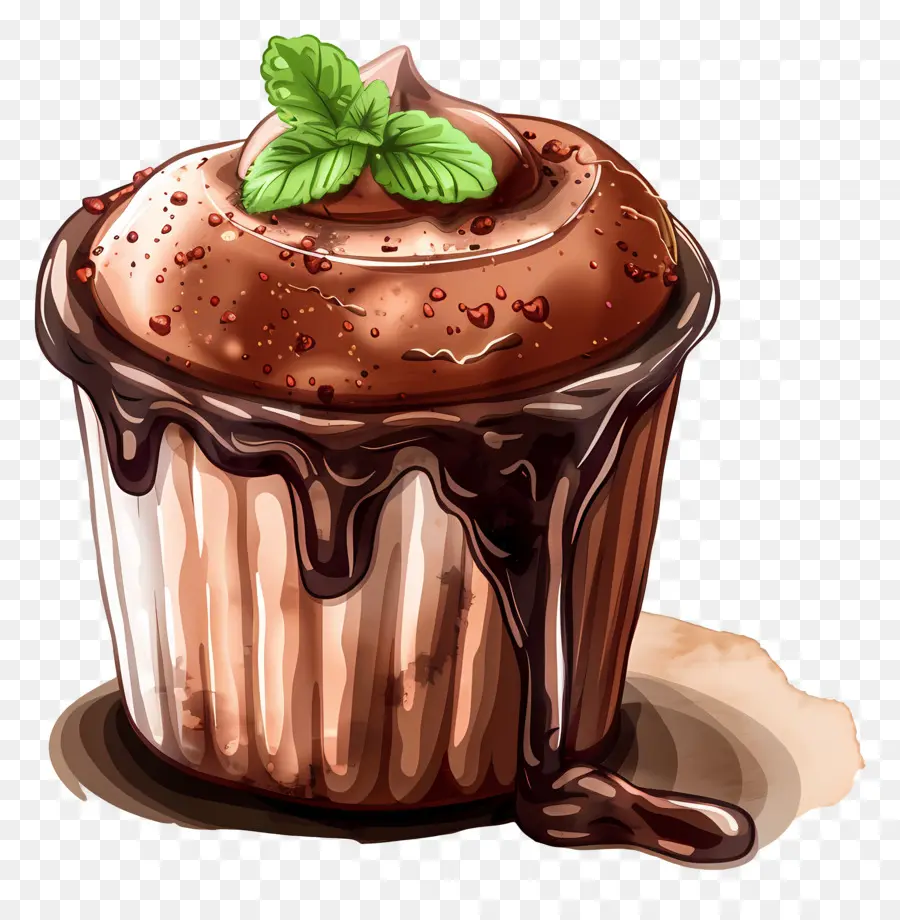 Soufflé De Chocolate Francés，Postre De Chocolate PNG