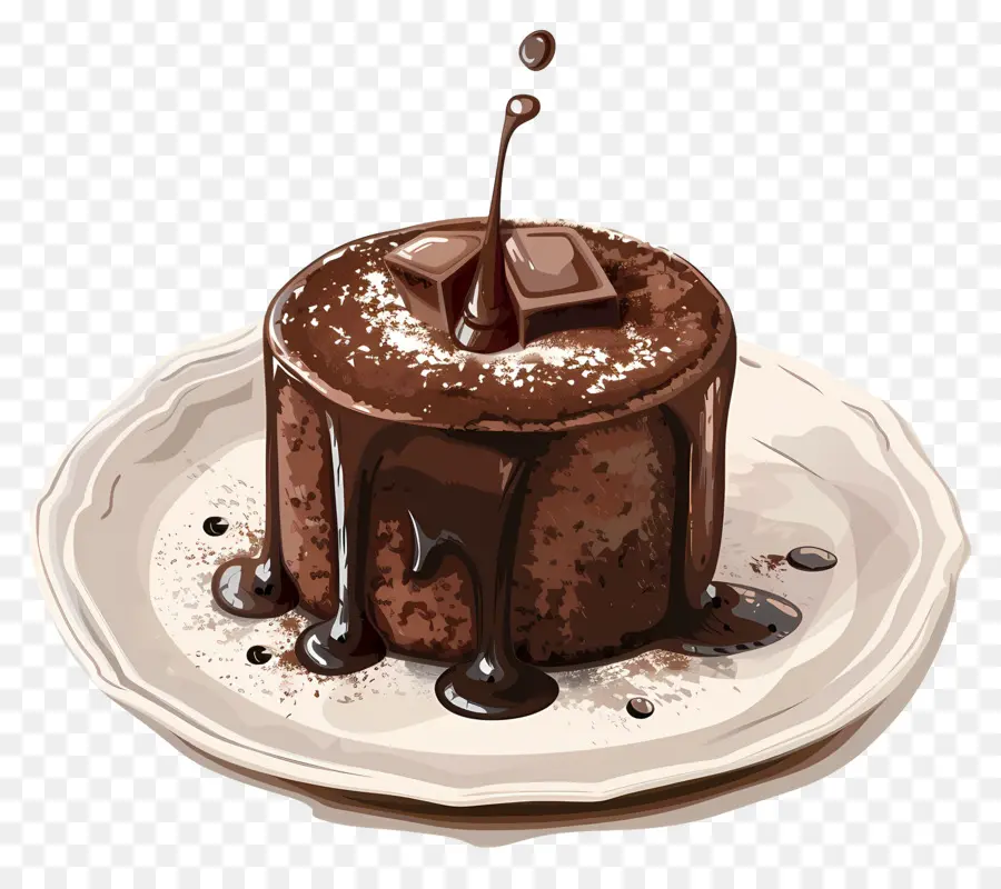 Soufflé De Chocolate Francés，Pudín De Chocolate PNG