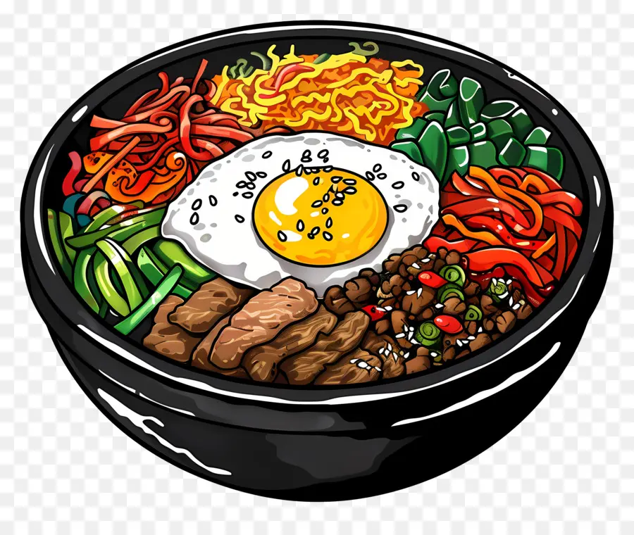 Bimbap Coreano，Bibimbap PNG